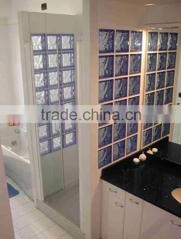 glass block walls in bathroom