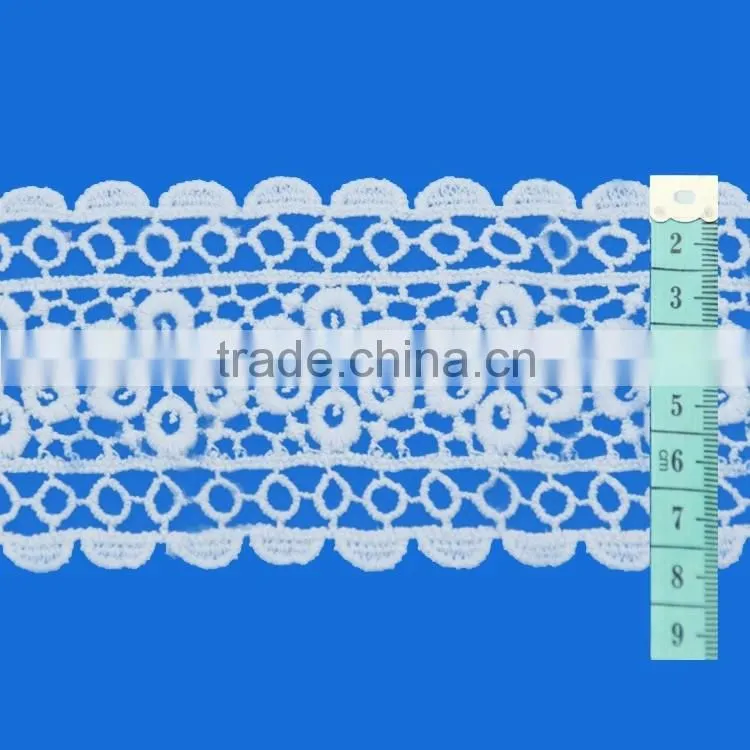 Factory specializing made embroidered cotton lady neck collar design white crochet embroidery neck trim