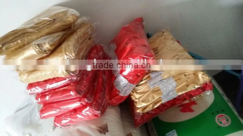hot selling ployester satin table runner for wedding decoration, willow green color