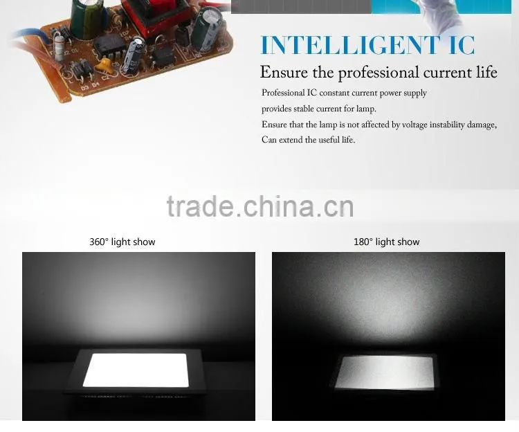 18 Watt LED Panel Light, Square Recessed Lighting Fixture Kit, Warm White panel light