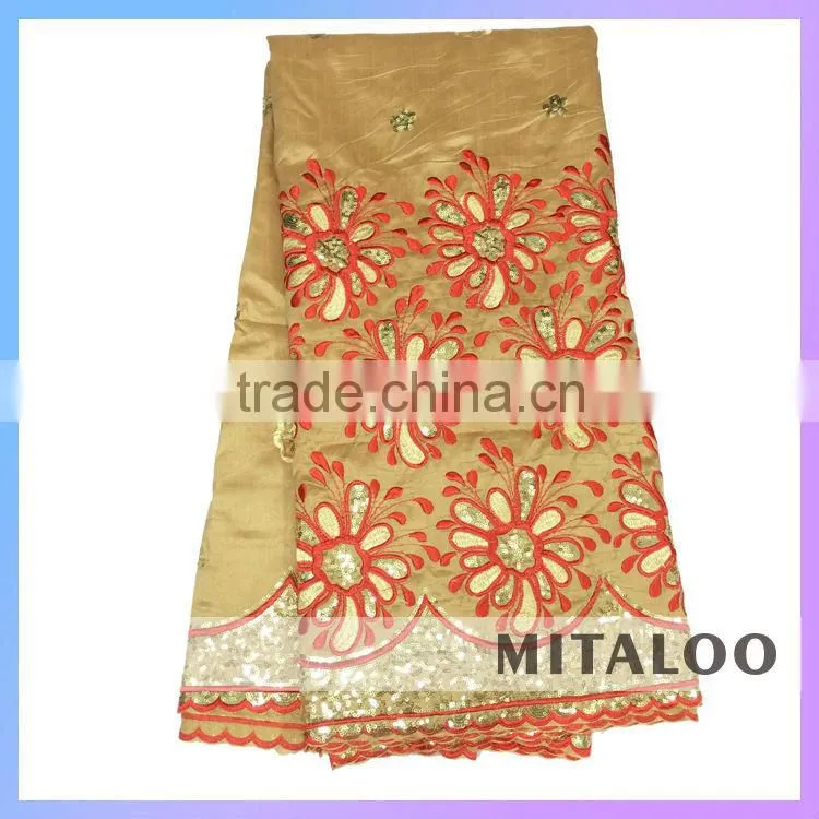 Mitaloo MGP0036 Fashion African Silk Lace Fabric George Lace