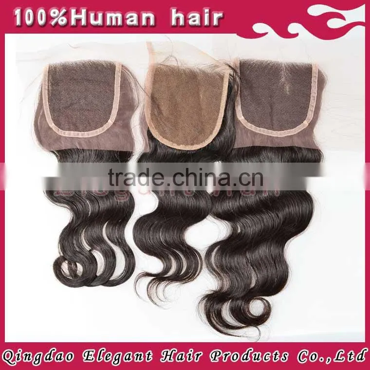 AAAAAA grade natural color wholesale virgin indian human hair lace frontal