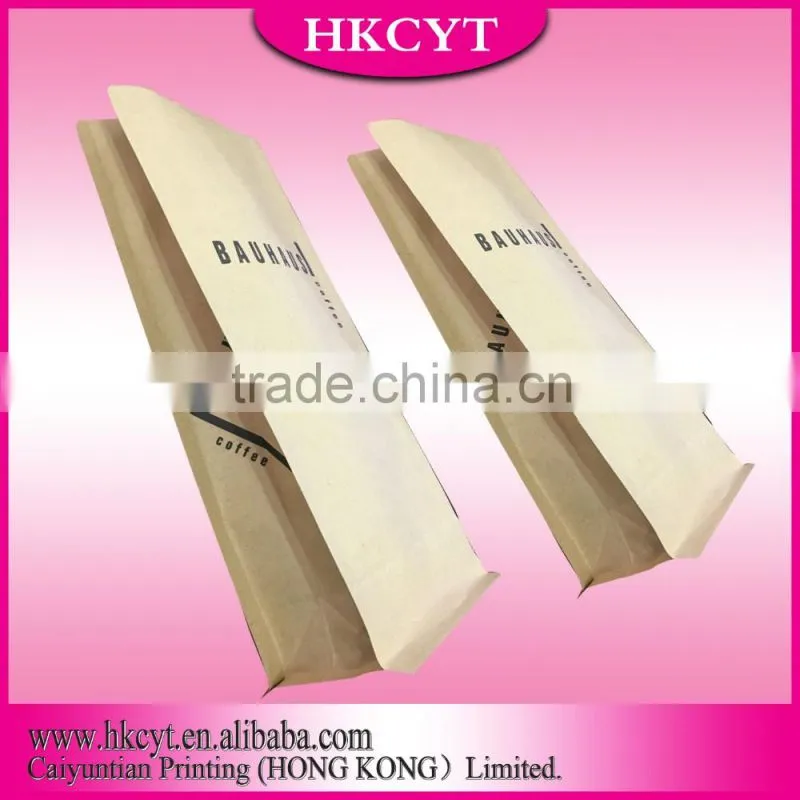 Zipper Top Sealing & Handle and Side Gusset coffee beans Bag coffee Bag Type plastic bag with zipper