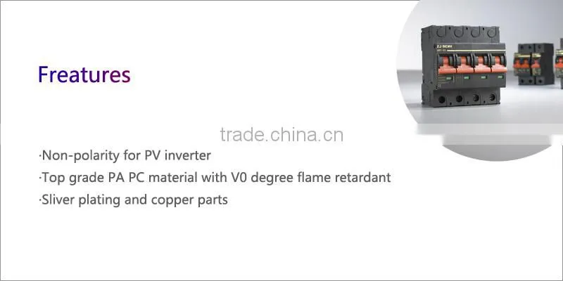 1000V 4P DC Mini circuit breaker With SAA CE TUV Certificate