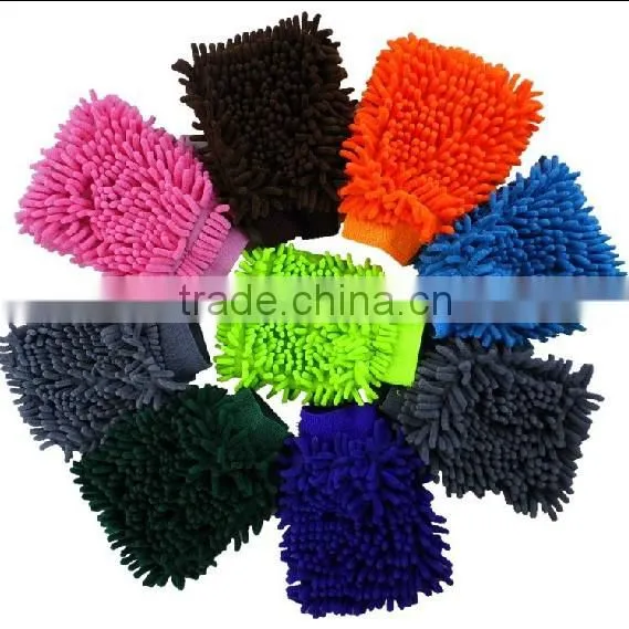 Car cleaning cloths microfiber chenille gloves