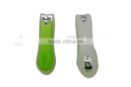 NC1227 Fashion Carbon Steel Nail Clipper with Plastic Grooved Handle