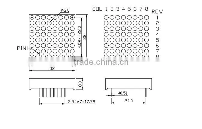 Newshine 7 segment yellow flexible led display