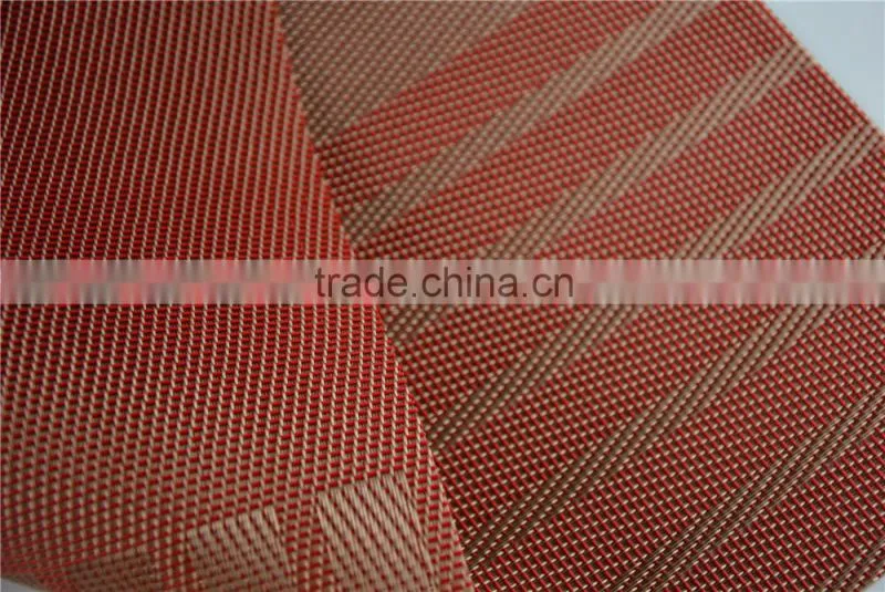 Red classics Non-slip Insulation Moor Crossweave Woven PVC Non-slip Insulation Placemat Washable Table dish Mats
