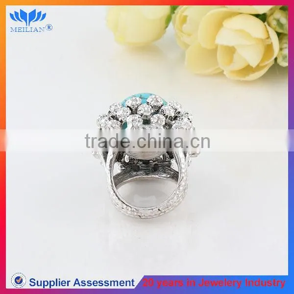 EUROPEAN POPULAR TURQUOISE HIGH QUALITY MEN'S SILVER RINGS