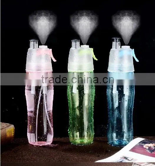 740ml PC Clear mist &sip water bottle tritan mist bottle BPA Free spray bottle
