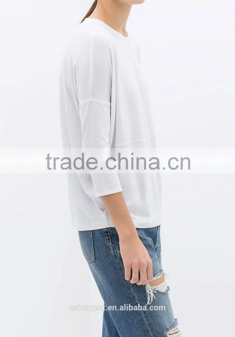 Ladies long sleeve pure white shirt