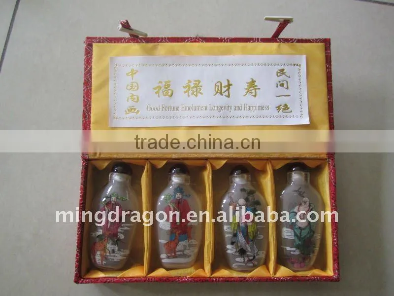 Chinese inside hand painted crystal snuff bottle