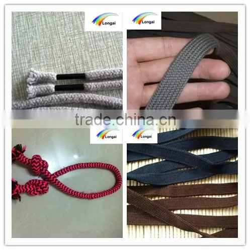 2016 garment/bag/shoe use braided coloured twisted cord rope