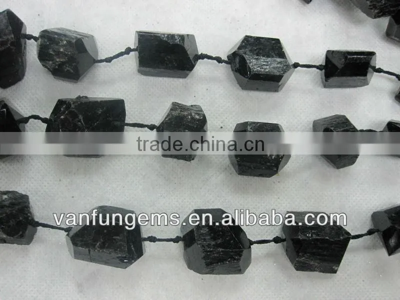 Faceted tumble black tourmaline
