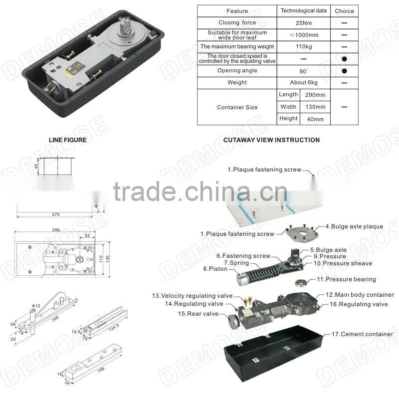 New Type Floor Spring / Floor Spring Pivot Hinge