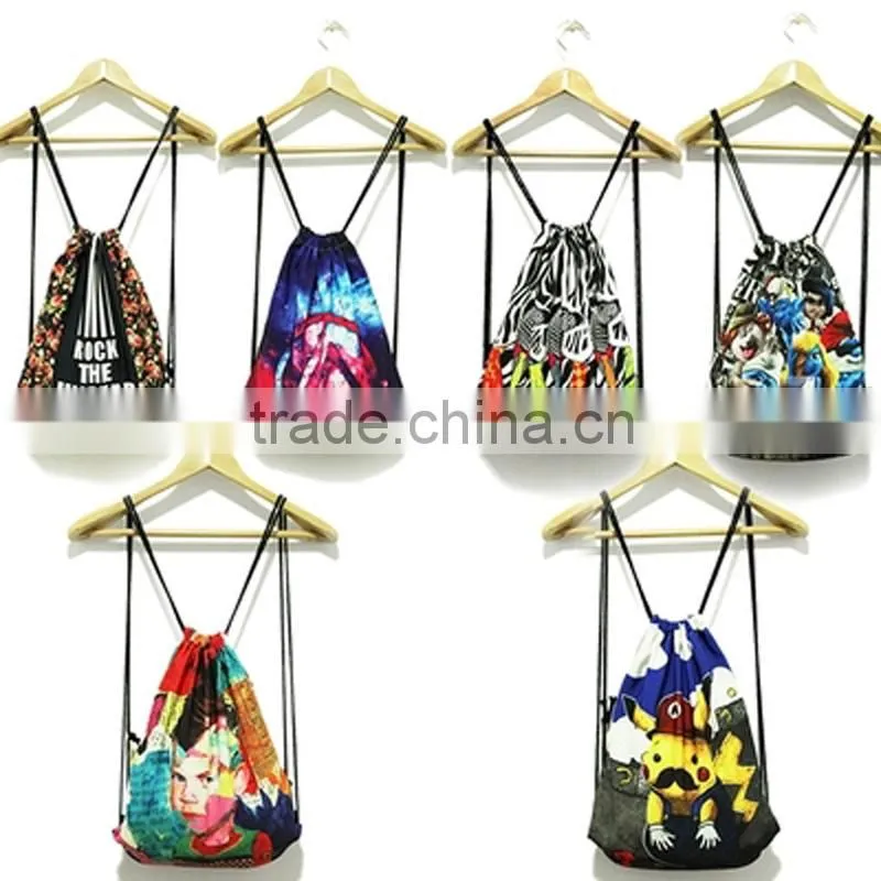 Cheap cute drawstring bag high quality sports drawstring tote bag