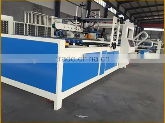 high speed corrugated cardboard folding gluing making machine