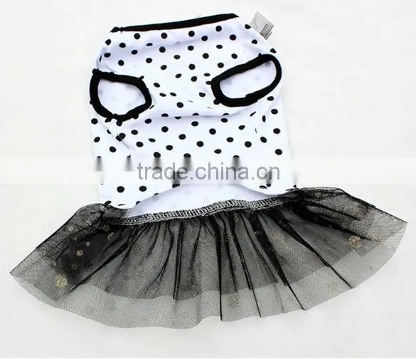 Puppy Pet Clothes Summer Dog Cute Smiling Face Round Dot Little Skirt XS-XL 16693