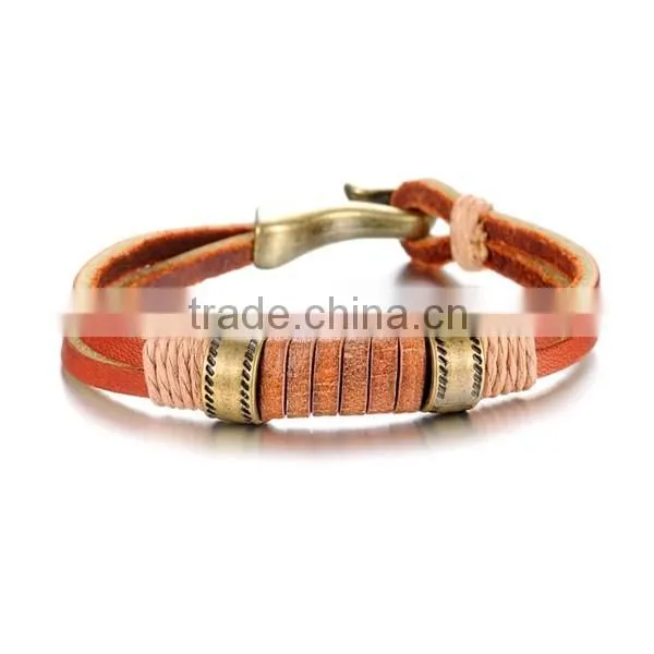 cheap leather bracelets for men 2016 hot products stainless steel jewelry