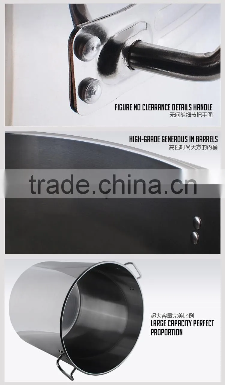 large metal stainless steel restaurant catering cooking pots