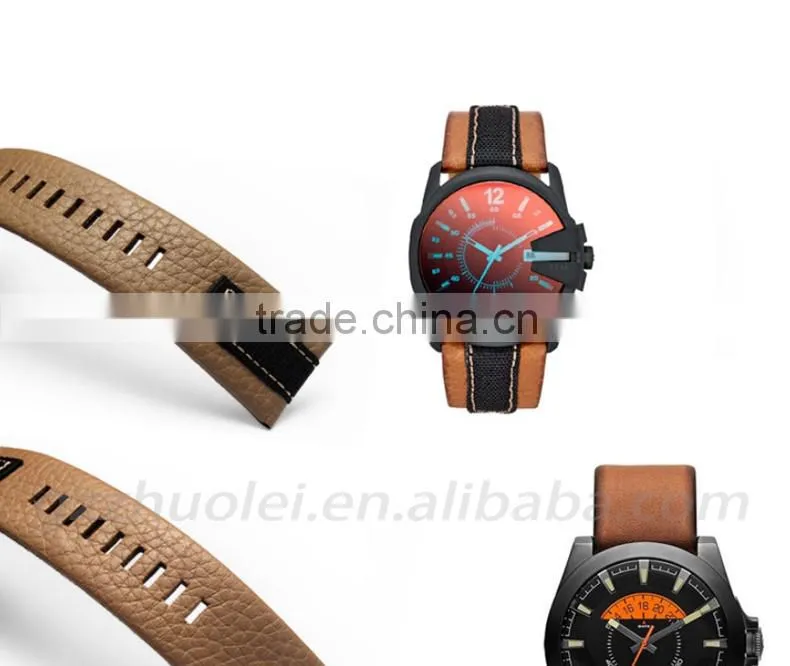 leather Watch Strap 26mm with fashionable stainless steel buckle Wholesale 3PCS