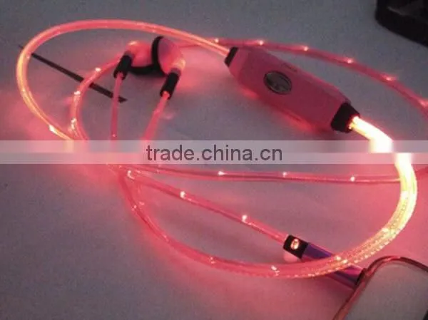 manufacturer cool el earphone fashion led earphone strongly bright el wire earphone
