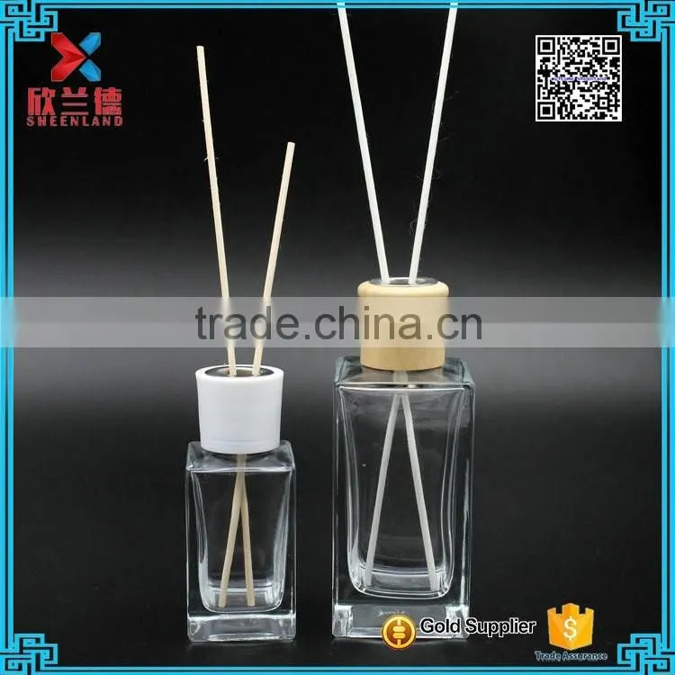 80ml, 200ml rectangle shape perfume oil bottles ; match rattan stick ;reed diffuser caps