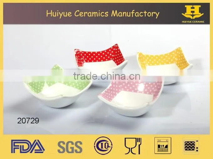 ceramic ramekin, ramkein dish with decal printing 20146