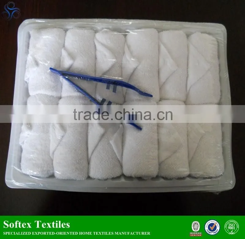 cotton disposable airplane washcloth hot towel