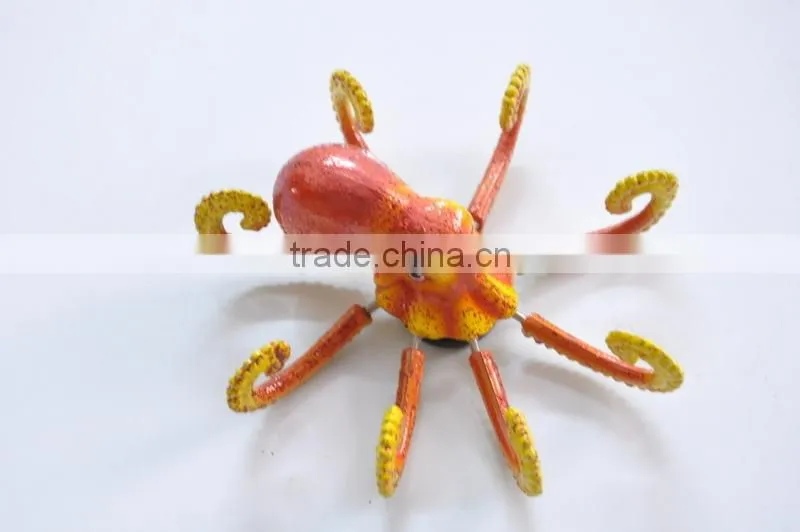4 inch Plastic Glitter Surface 0ctopus Shapes Fridge Magnet for Tourism, Ornaments Gift Craft