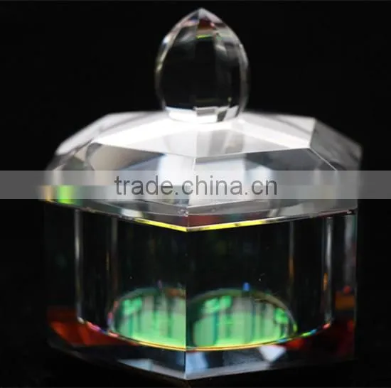 Transparent Crystal Glass Bowls with Lid Kitchen Decoration