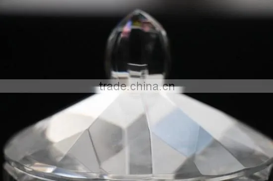 New Product Crystal Glass Sugar Bowl With Lid Table Decoration
