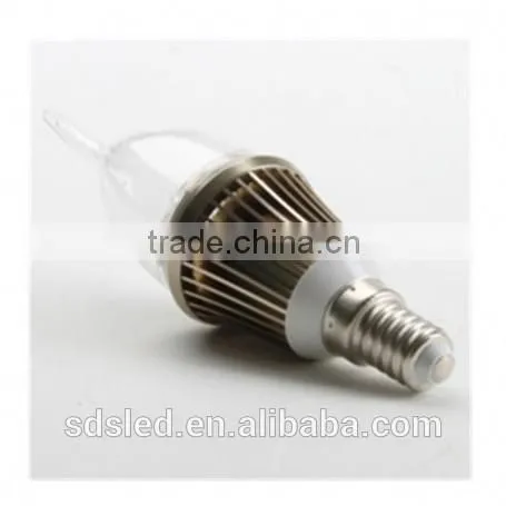 LED Candle bulb 300LM high power Cool White E14 3W LED Candle bulb light