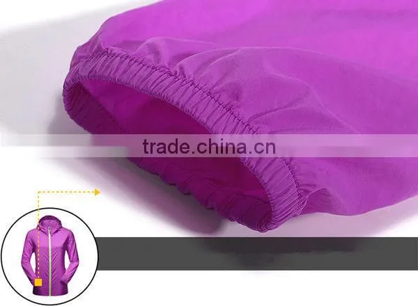 Womens waterproof hooded windbreaker