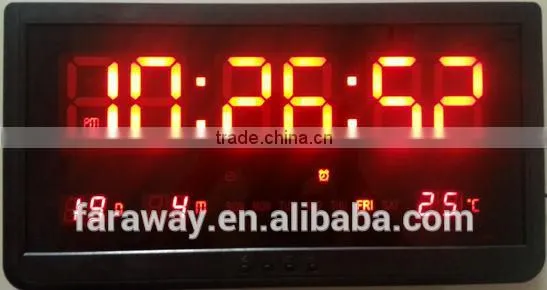 digital wall clock/calendar clock/ led clock with temperature