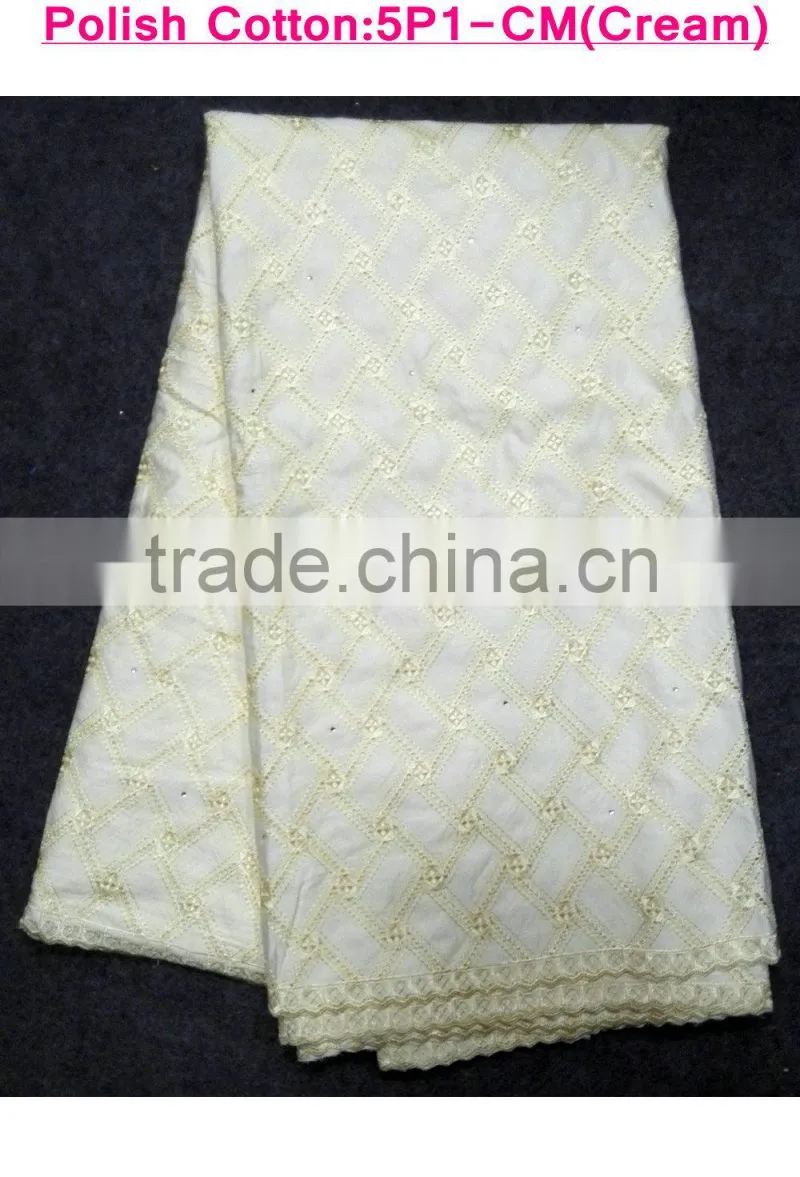China factory price lace textile fabric Cotton Polish lace for party dressing