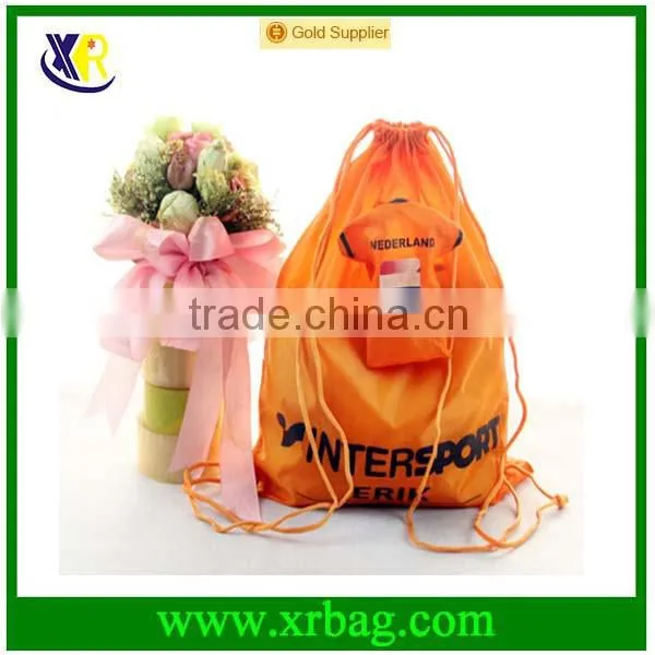 Custom cheap drawstring nylon carrying bag with logo
