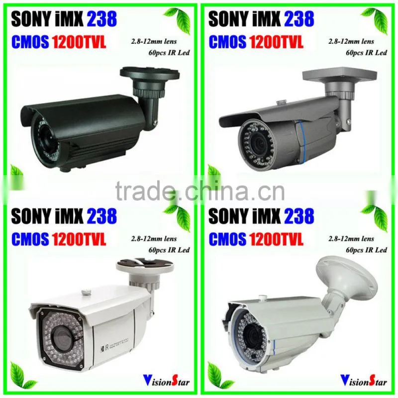 Outdoor Security Camera Systems 1200TVL 1/3"SONY IMX238+AVS05P Infrared IR Cut Waterproof CCTV Camera Varifocal Lens Camera