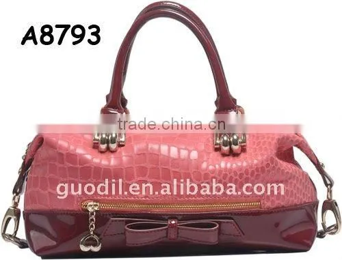 2012 Newest Summer & Spring lady Name Brand PU handbags in Red colour