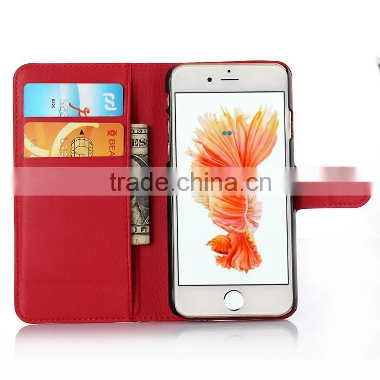 Luxury Crystal Classic Crystal Crazy Horse Grain Leather Case For Iphone 6s