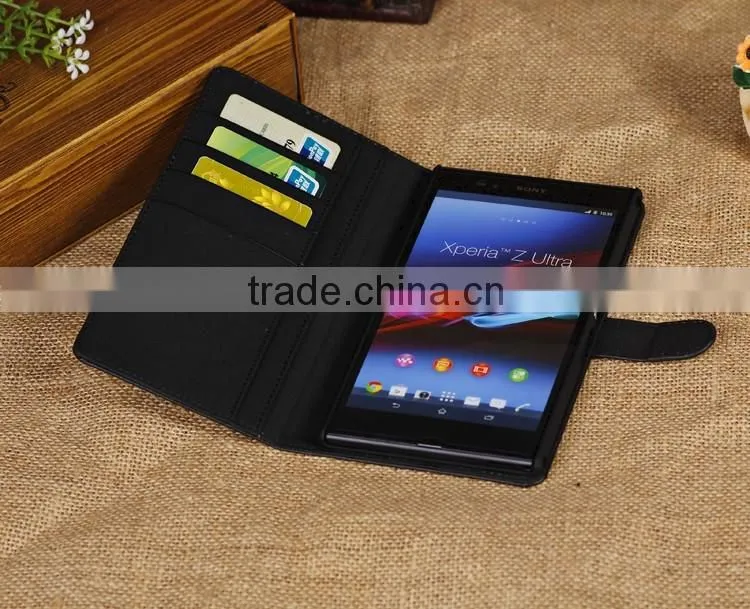 Flip leather case for Sony Xperia SP