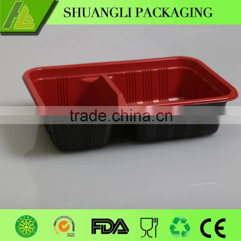 2 Compartments plastic food container for sale