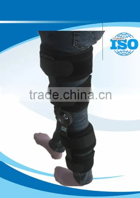 Adjustable angle lock orthopedic leg knee brace