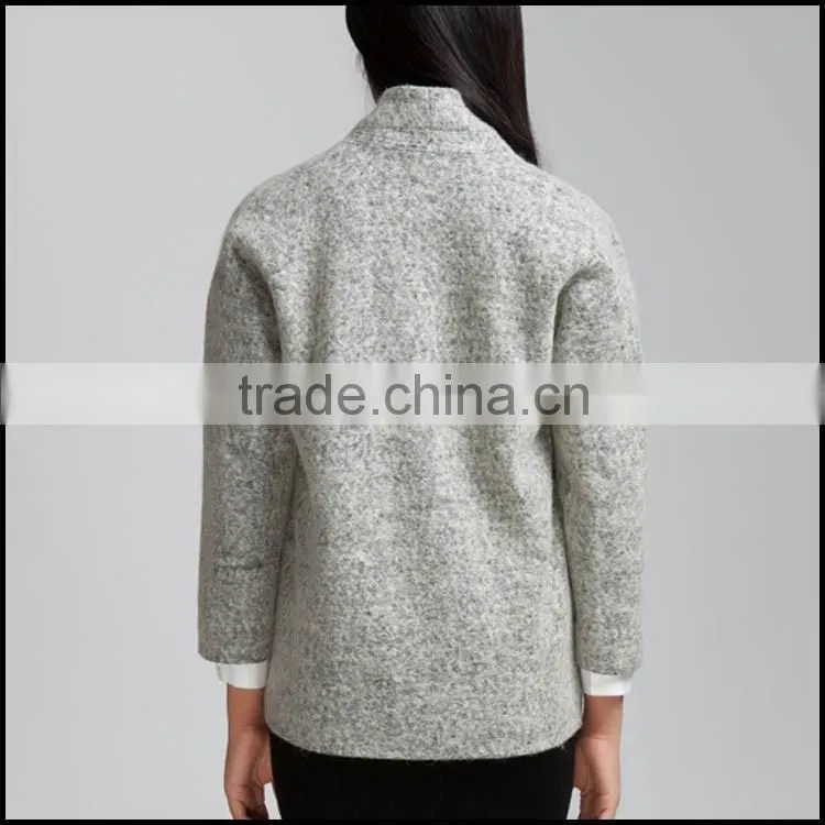 Oem Wholesale Cheap Custom Fashion Women Coat No Zipper Hoodie Parka Overcoat Jacket