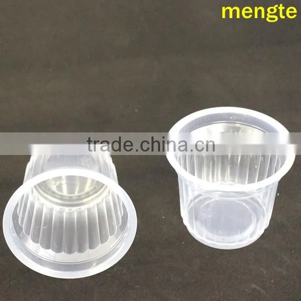 novelty stripe plastic jelly cup