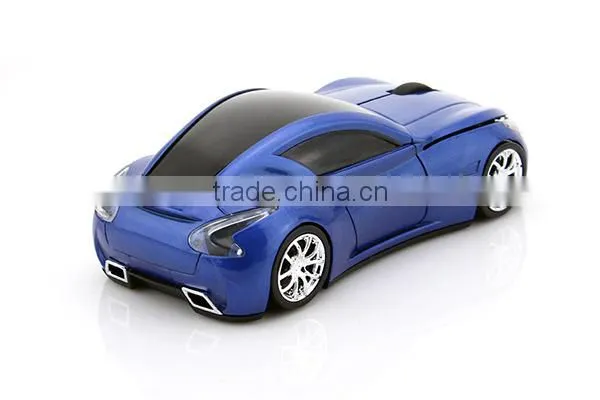 car shape wireless mouse with blue headlight