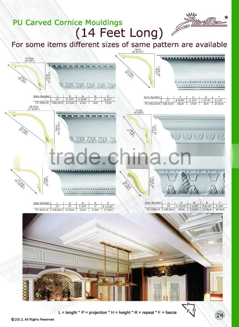 2016 Polystyrene High Quality beautiful PU decorative corbel eps cornice moulding