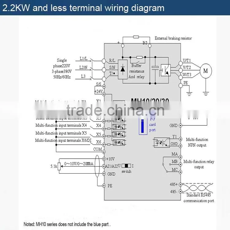 1 to 3 pase motor 0.75kw AC variable speed 220v to 380v frequency converter