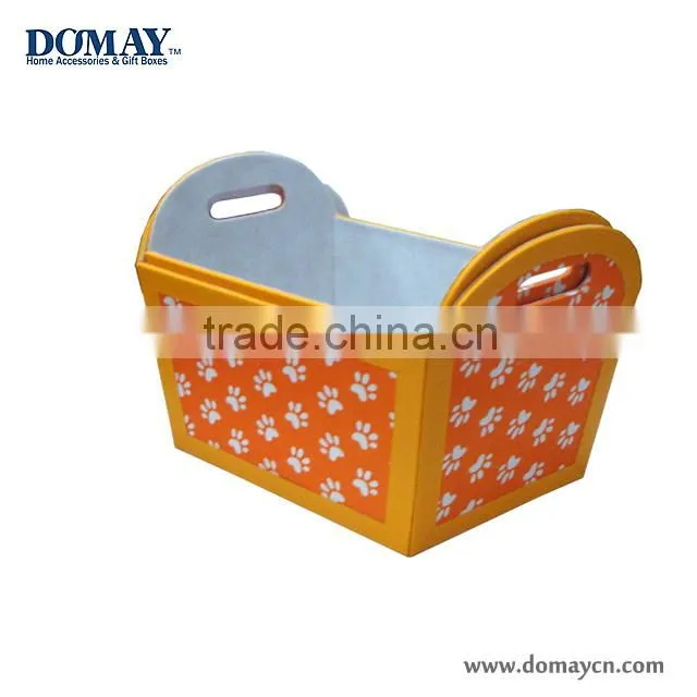faux leather storage basket/ PU/CANVAS tote box