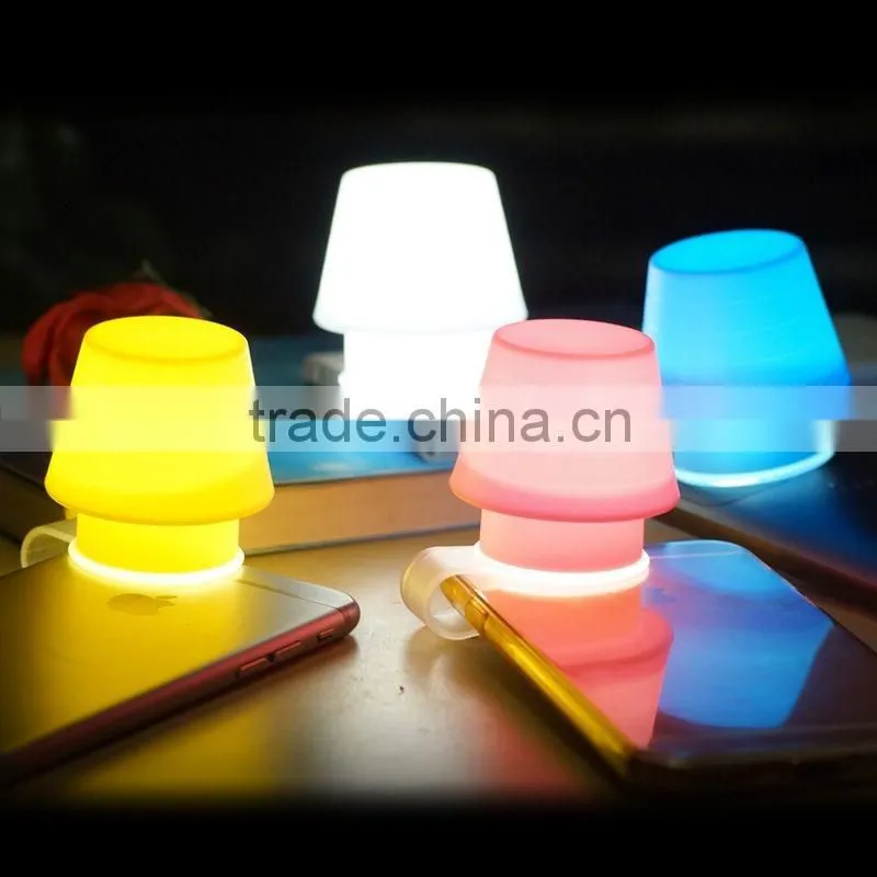 Newest design silicone mobile phone lamp, mobile phone holder